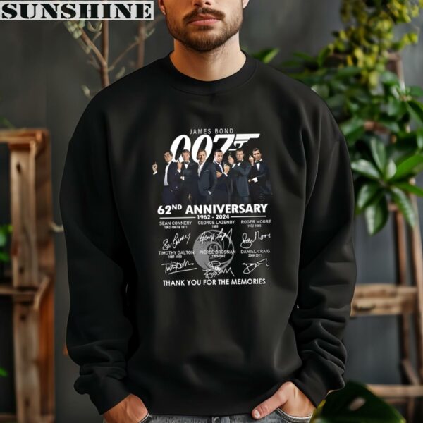 James Bond 007 62nd Anniversary 1962 2024 Thank You For The Memories Shirt 3 sweatshirt