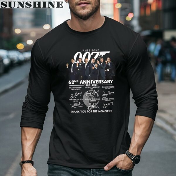James Bond 007 62nd Anniversary 1962 2024 Thank You For The Memories Shirt 5 long sleeve shirt
