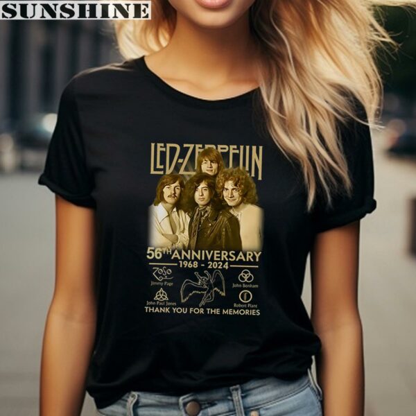 Led Zeppelin 56th Anniversary 1968 2024Thank You For The Memories T Shirt 2 women shirt