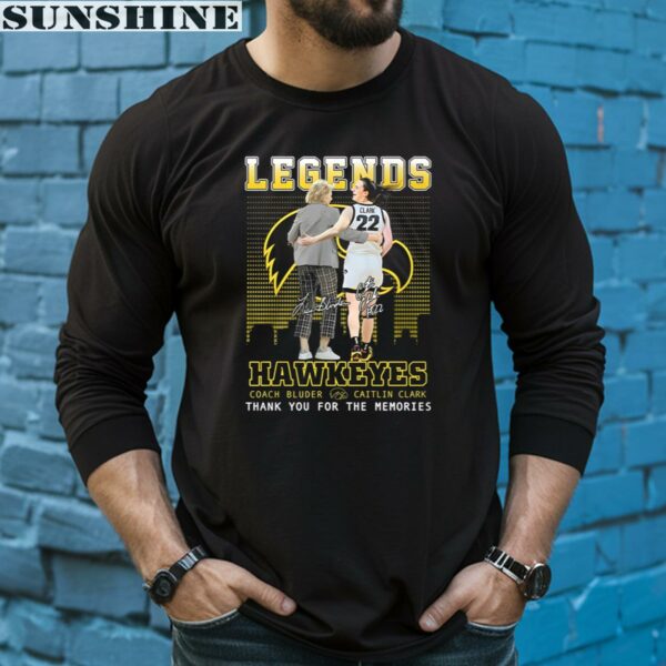Legends Hawkeyes Coach Bluder And Caitlin Clark Thank You For The Memories Shirt 5 long sleeve shirt