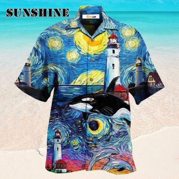 Lighthouse Finding Light In A Starry Night Hawaiian Shirt Hawaaian Shirt Hawaaian Shirt