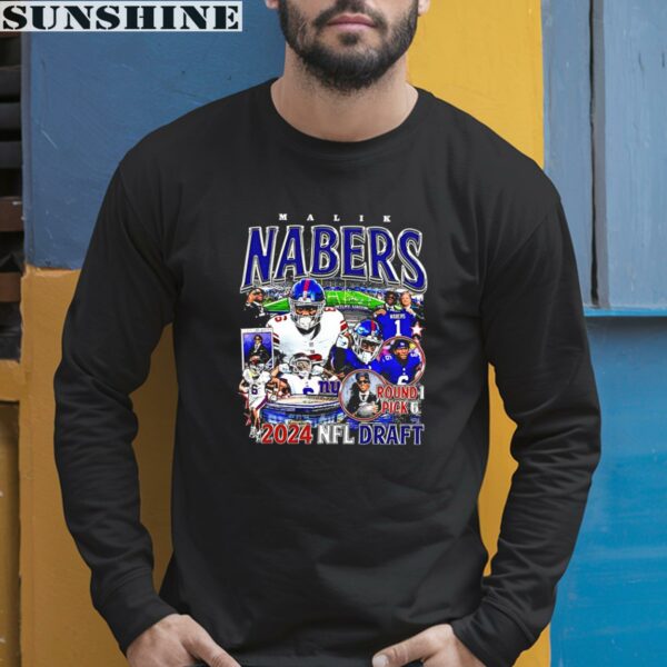Malik Nabers New York Giants 2024 NFL Draft Shirt 5 long sleeve shirt