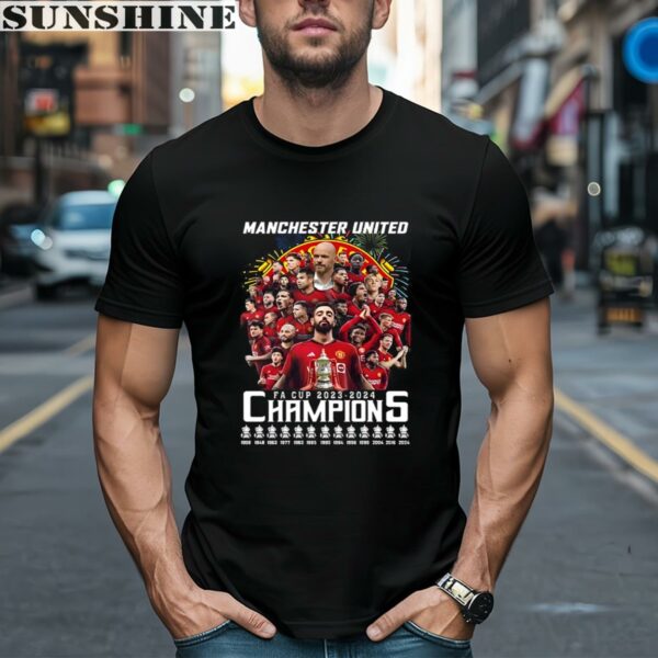Manchester United FA Cup 2023 2024 Champions T Shirt 1 men shirt