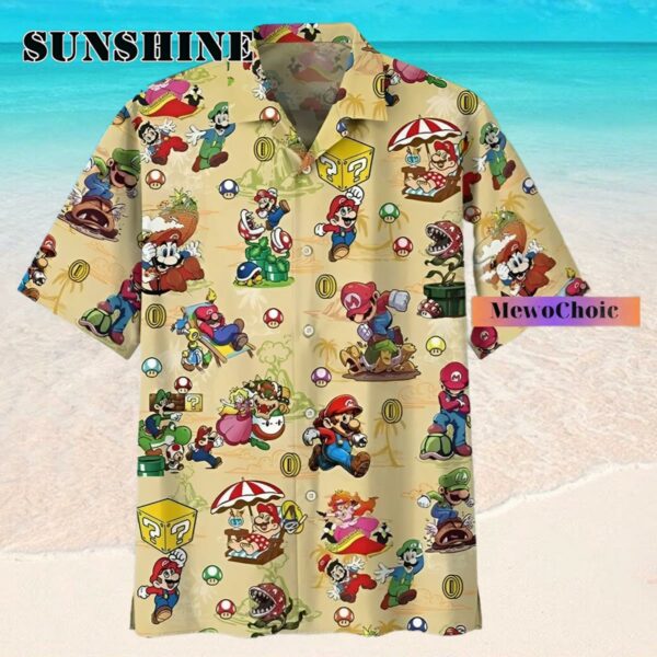 Mario Game Gaming Hawaiian Shirt Hawaaian Shirt Hawaaian Shirt