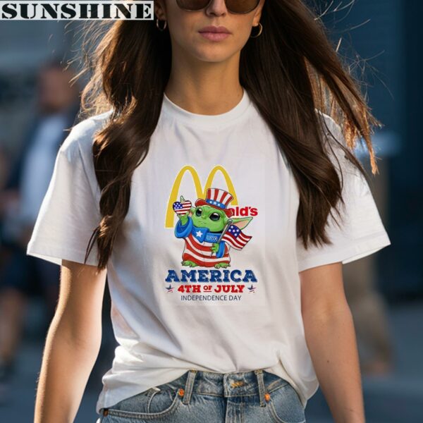 Mcdonald's Baby Yoda America 4th of July Independence Day shirt 1 women shirt