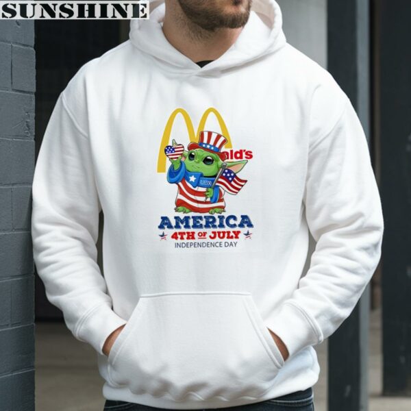 Mcdonald's Baby Yoda America 4th of July Independence Day shirt 4 hoodie