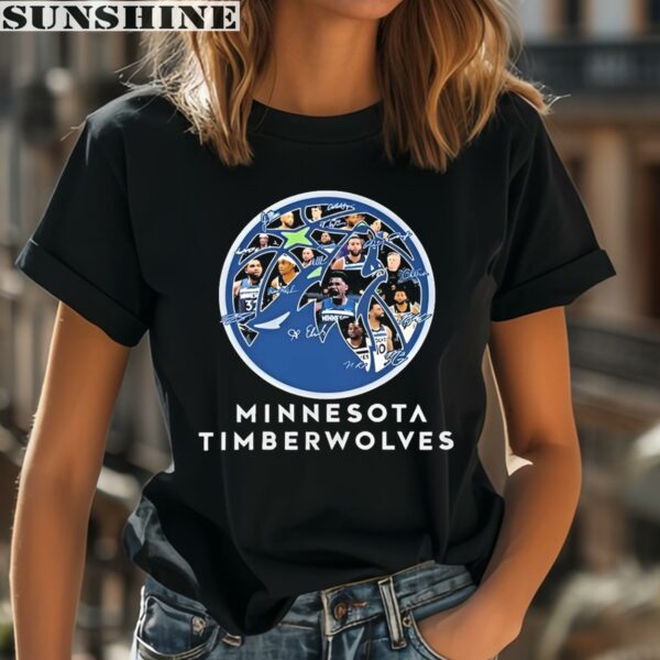 Minnesota Timberwolves Player Lineup 2024 Basketball Team Logo Signatures shirt 2 women shirt