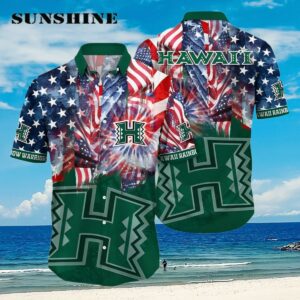 NCAA Hawaii Rainbow Warriors 4th Of July Happy Independence Day Hawaii Shirt Aloha Shirt Aloha Shirt