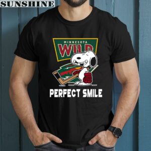 NHL Minnesota Wild Snoopy Perfect Smile The Peanuts Movie Hockey Shirt 1 men shirt