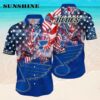 NHL St Louis Blues Hawaiian Shirt With American Flag Pattern Summer Hawaiian Shirt Hawaaian Shirt Hawaaian Shirt