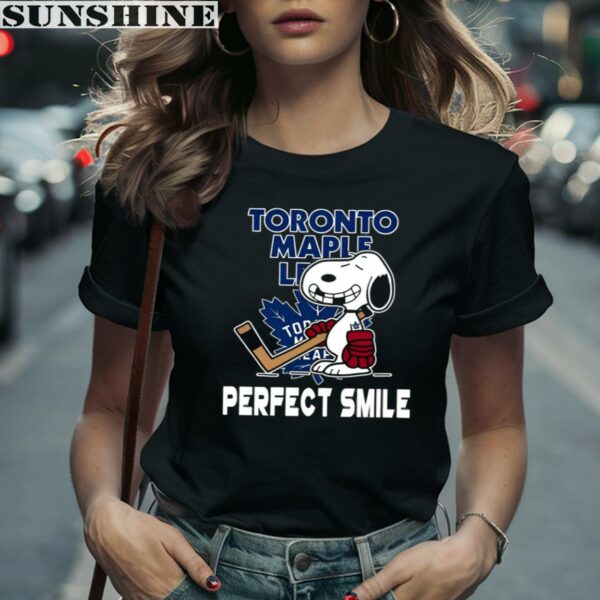 NHL Toronto Maple Leafs Snoopy Perfect Smile The Peanuts Movie Hockey Shirt 2 women shirt