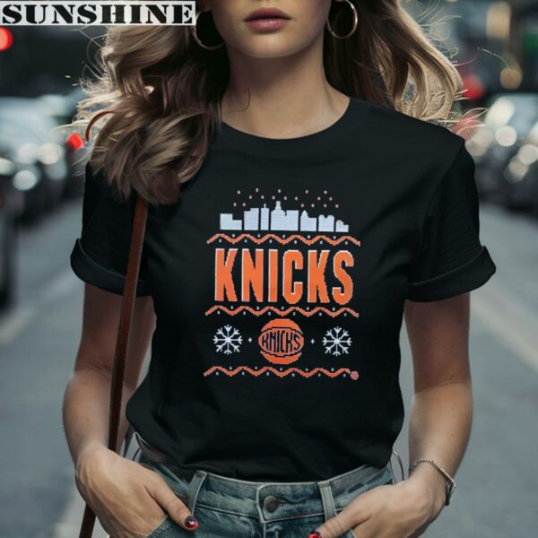 New York Knicks Holiday Ugly Christmas Shirt 2 women shirt