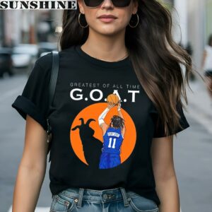 New York Knicks Jalen Brunson Greatest Of All Time Goat Silhouette Shirt 1 women shirt