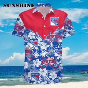 New York Rangers Hawaii Shirt Tropical Seamless NHL Aloha Shirt Aloha Shirt