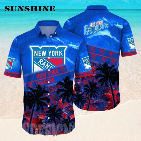 New York Rangers NHL Flower All Over Print Classic Hawaiian Shirt Hawaaian Shirt Hawaaian Shirt