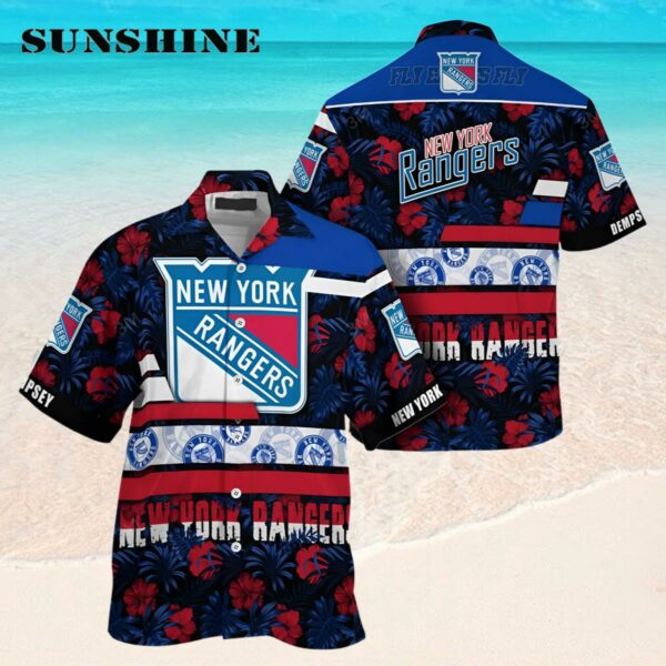 New York Rangers NHL Hawaiian Shirt Summer Beach Hawaaian Shirt Hawaaian Shirt