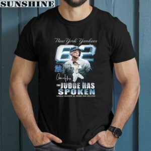 New York Yankees The Judge Has Spoken Single Season Al Home Run Record Shirt 1 men shirt