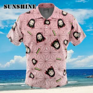 Nezuko Kamado Pattern Demon Slayer Hawaiian Shirt Aloha Shirt Aloha Shirt
