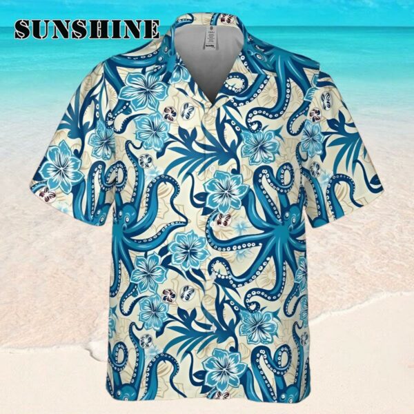 Octopus Blue Hawaiian Shirt Ocean Aloha Shirt Hawaaian Shirt Hawaaian Shirt