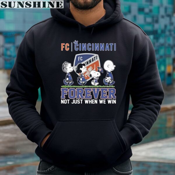 Official Peanuts Snoopy FC Cincinnati Forever Not Just When We Win Shirt 4 hoodie