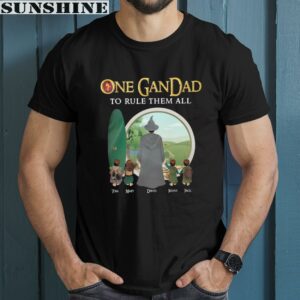 One Gandad To Rule Them All Shirt Personalized Gifts Fathers Day 1 men shirt