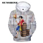 One Piece 3D Unisex Hoodie Luffy Anime Japan Official Printed Thumb