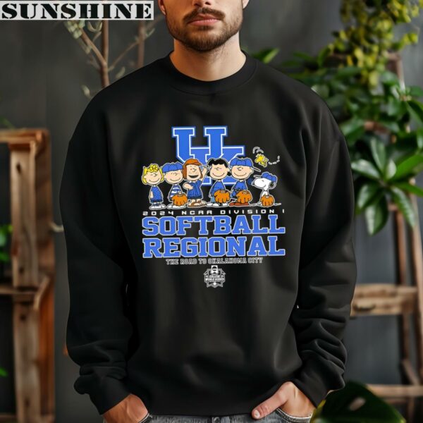 Peanuts Characters 2024 NCAA Division I Softball Regional Kentucky Wildcats Logo Shirt 3 sweatshirt