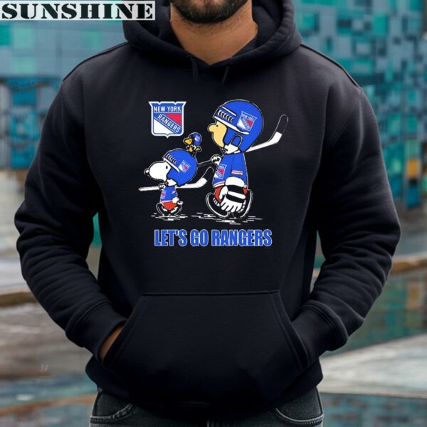 Peanuts Characters New York Rangers Walking 2024 Stanley Cup Playoffs Let's Go Rangers Shirt 4 hoodie