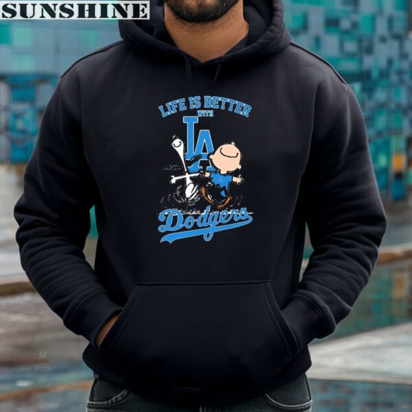 Peanuts Snoopy And Charlie Brown Life Is Better With Los Angeles Dodgers Shirt 4 hoodie