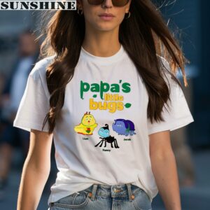 Personalized Papas Little Bugs Shirt Fathers Day Gifts Ideas 1 women shirt