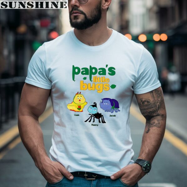 Personalized Papas Little Bugs Shirt Fathers Day Gifts Ideas 2 men shirt