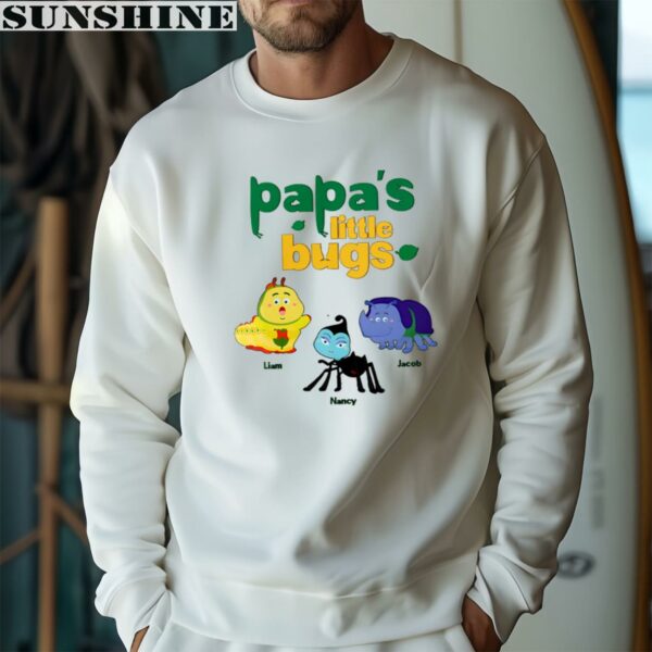 Personalized Papas Little Bugs Shirt Fathers Day Gifts Ideas 3 sweatshirt