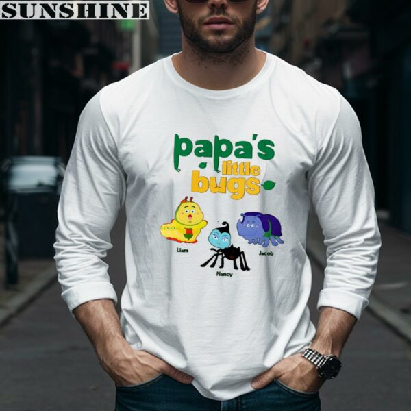 Personalized Papas Little Bugs Shirt Fathers Day Gifts Ideas 5 long sleeve shirt