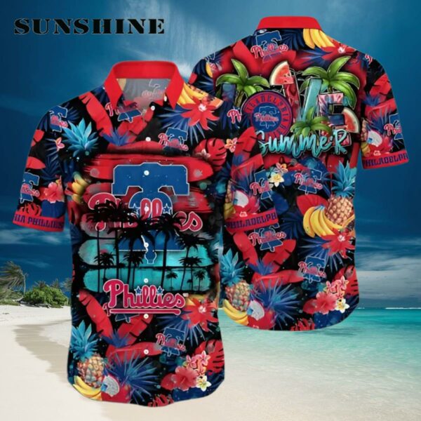 Philadelphia Phillies MLB Hawaiian Shirt Sun Showers Aloha Shirt Hawaiian Hawaiian