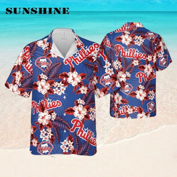 Phillies Baseball Hawaiian Flowers Pattern Hawaiian Shirt Hawaaian Shirt Hawaaian Shirt