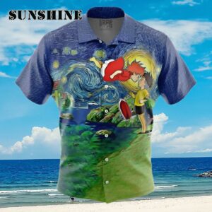 Ponyo Starry Night Hawaiian Shirt Aloha Shirt Aloha Shirt