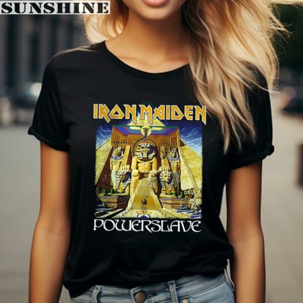 Powerslave Iron Maiden Shirt World Slavery Tour Official 2 women shirt