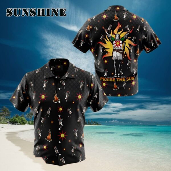 Praise The Sun Pattern Dark Souls Button Up Anime Hawaiian Shirt Hawaiian Hawaiian