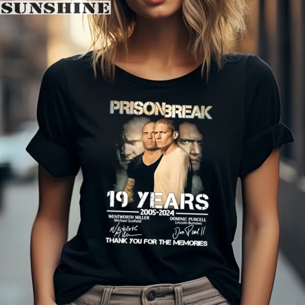 Prison Break 19 Years Of 2005 2024 Thank You For The Memories Signatures Shirt 2 women shirt