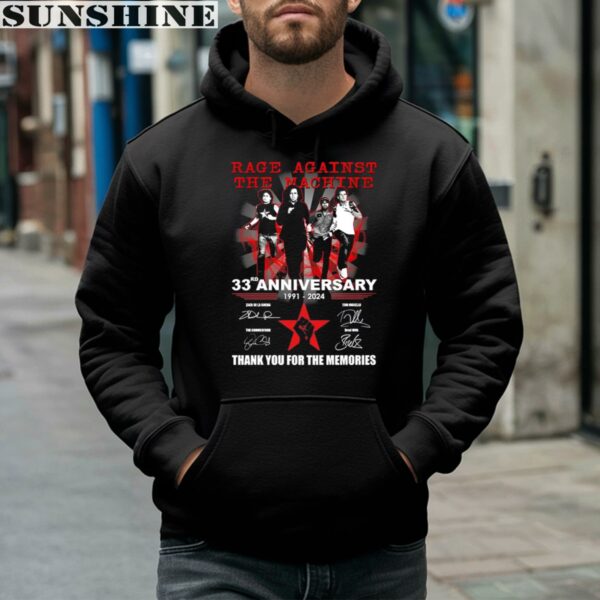 Rage Against The Machine 33rd Anniversary 1991 2024 Thank You For The Memories Shirt 4 hoodie
