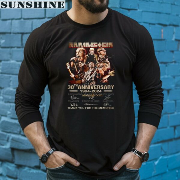 Rammstein 30th Anniversary 1994 2024 Thank You For The Memories Shirt 5 long sleeve shirt