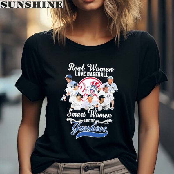 Real Women Love Baseball Smart Women Love The New York Yankees 2024 Signatures Shirt 2 women shirt