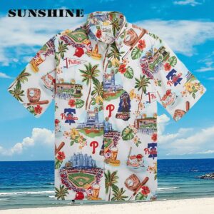 Reyn Spooner Philadelphia Phillies Authentic Hawaiian Print Polo Shirt Aloha Shirt Aloha Shirt
