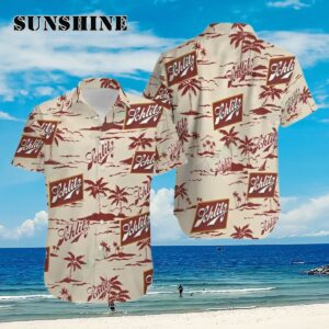 Schlitz Hawaiian Beach Pattern Shirt Aloha Shirt Aloha Shirt