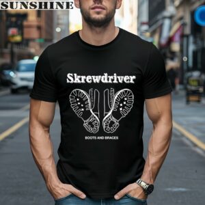 Screwdriver Band Shirt Boots And Braces Vintage Schwarz 1 men shirt