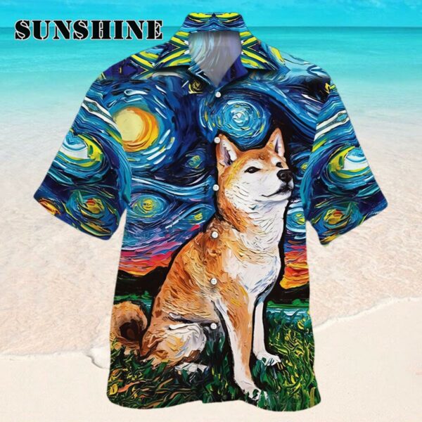 Shiba Inu Dog Lovers Starry Night Hawaiian Shirt Hawaaian Shirt Hawaaian Shirt