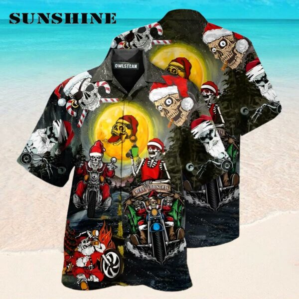 Skull Christmas Hawaiian Shirt Cotton Hawaiian Shirts Hawaaian Shirt Hawaaian Shirt