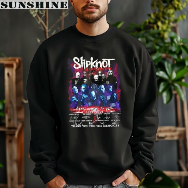 Slipknot Here Comes The Pain 1999 2024 Signature Thank You For The Memories Shirt 3 sweatshirt