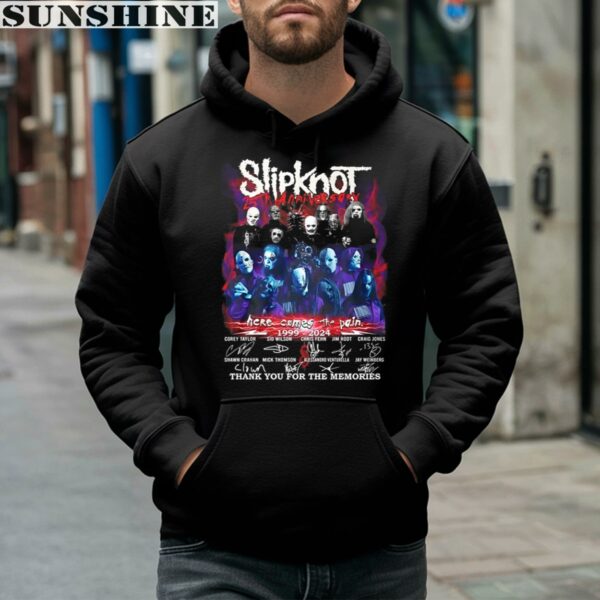 Slipknot Here Comes The Pain 1999 2024 Signature Thank You For The Memories Shirt 4 hoodie
