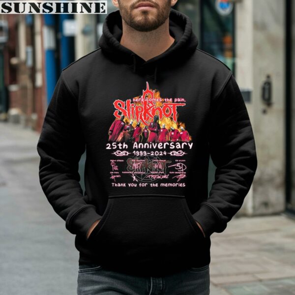 Slipknot Here Comes The Pain 25th Anniversary 1999 2024 Thank You For The Memories Shirt 4 hoodie